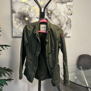 Hollister olive jacket xs